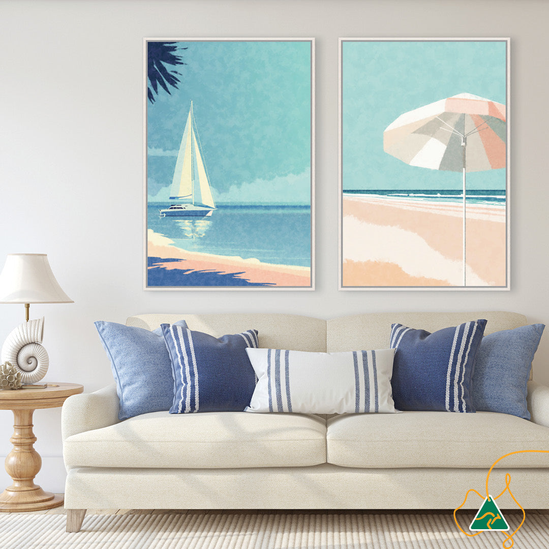 VACATION I - Framed Canvas