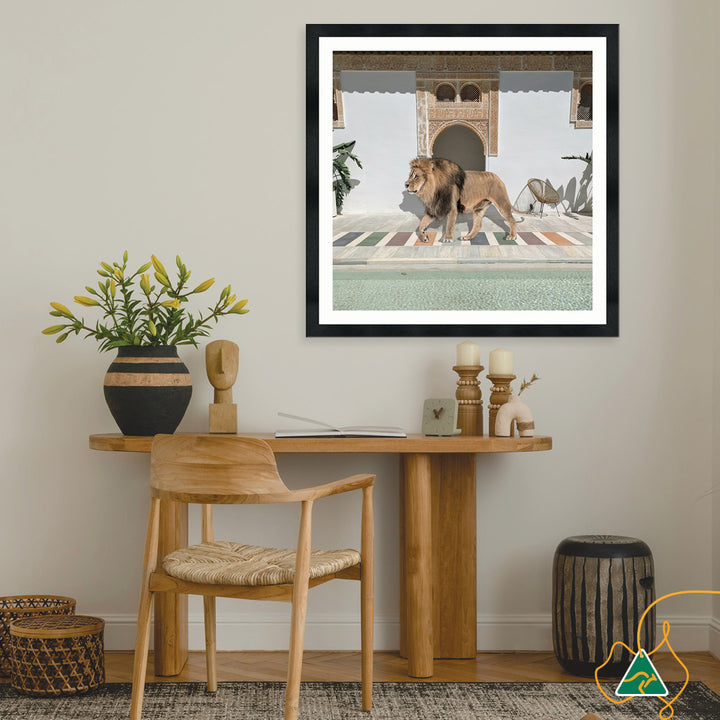 BY THE POOL I - Framed Print