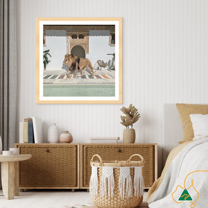 BY THE POOL I - Framed Print