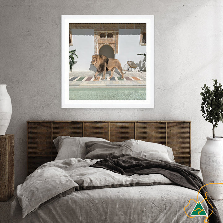 BY THE POOL I - Framed Print