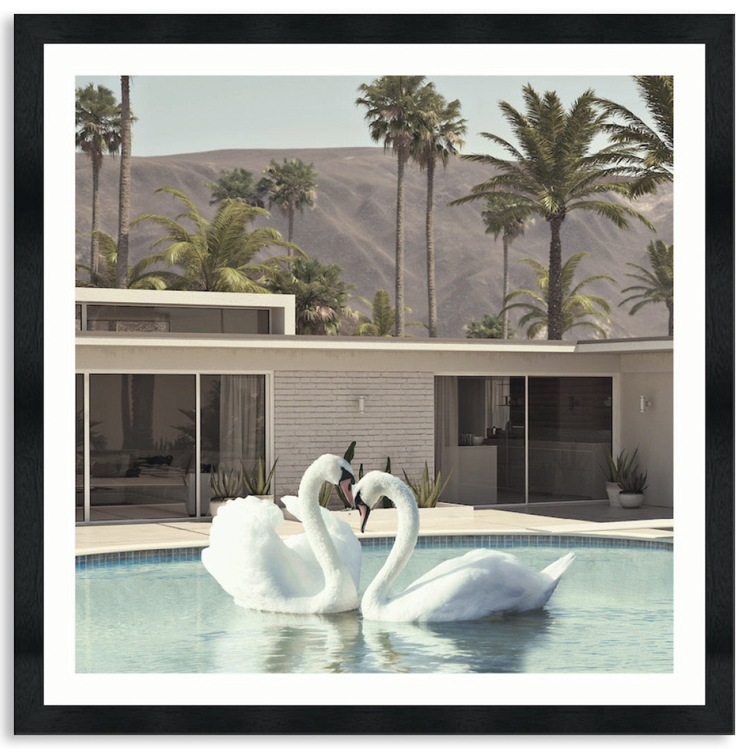 BY THE POOL II - Framed Print