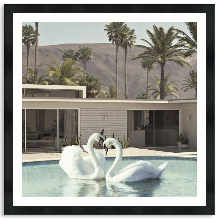 BY THE POOL II - Framed Print