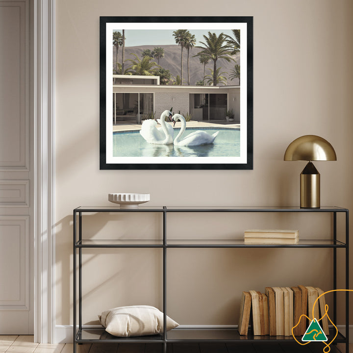 BY THE POOL II - Framed Print
