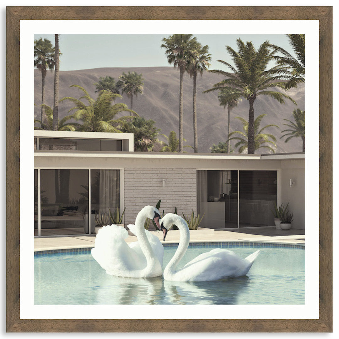 BY THE POOL II - Framed Print