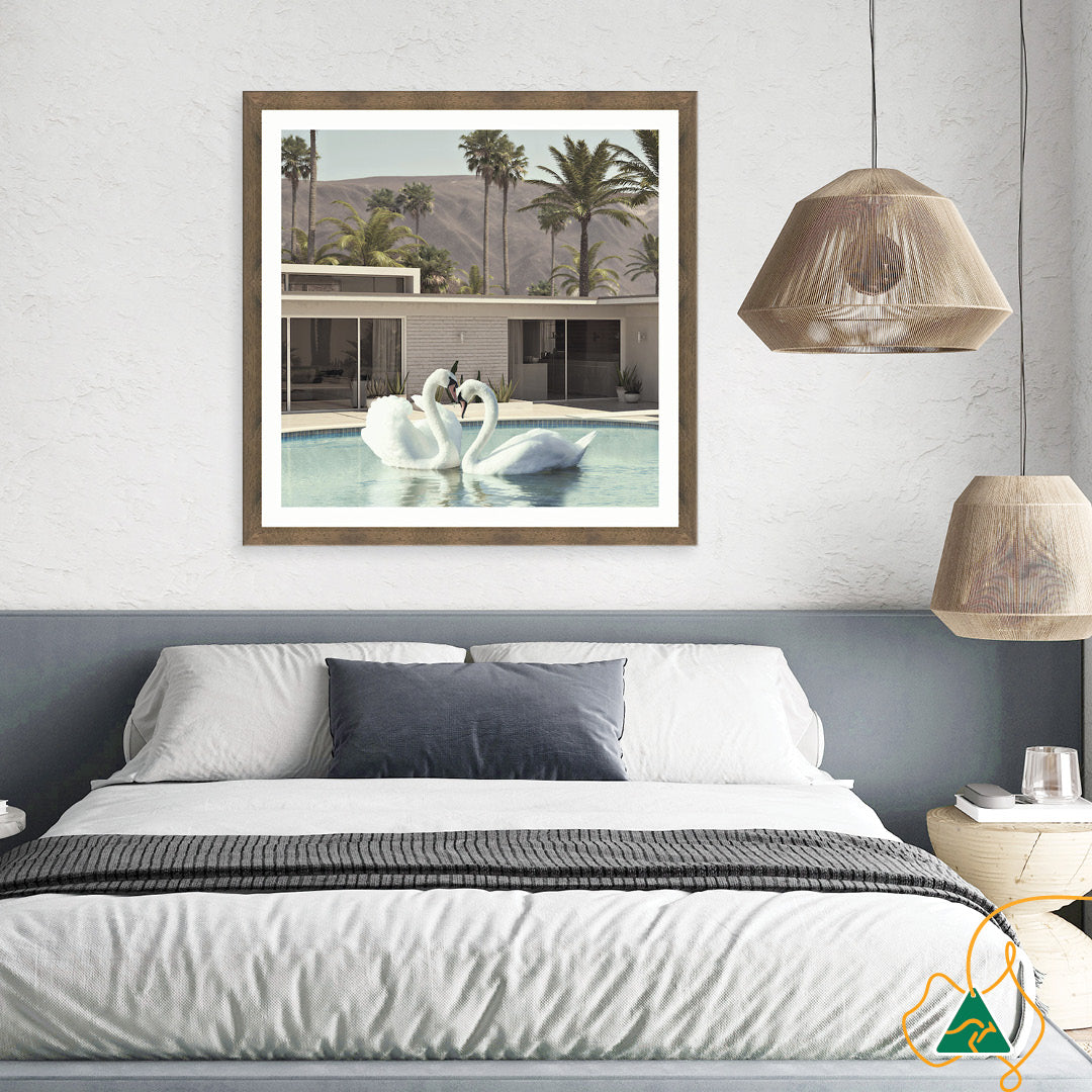 BY THE POOL II - Framed Print