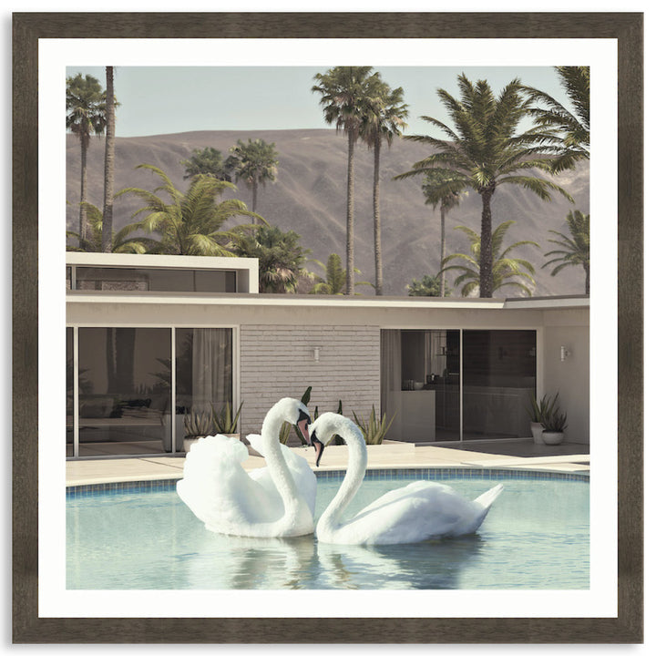 BY THE POOL II - Framed Print