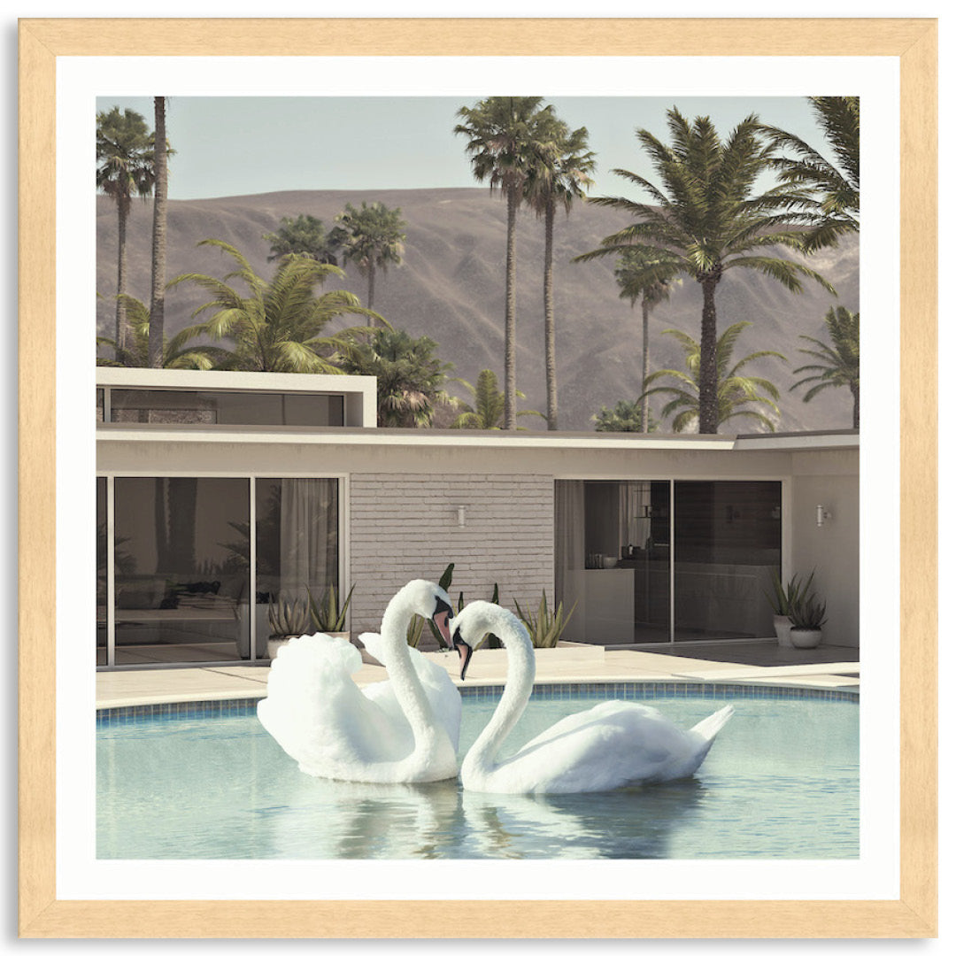 BY THE POOL II - Framed Print