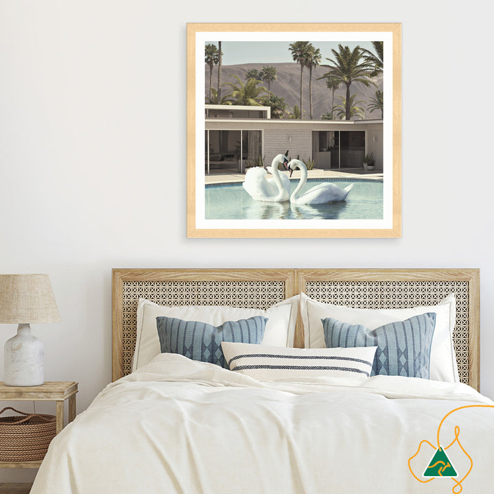 BY THE POOL II - Framed Print