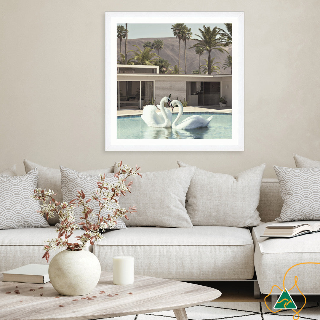 BY THE POOL II - Framed Print