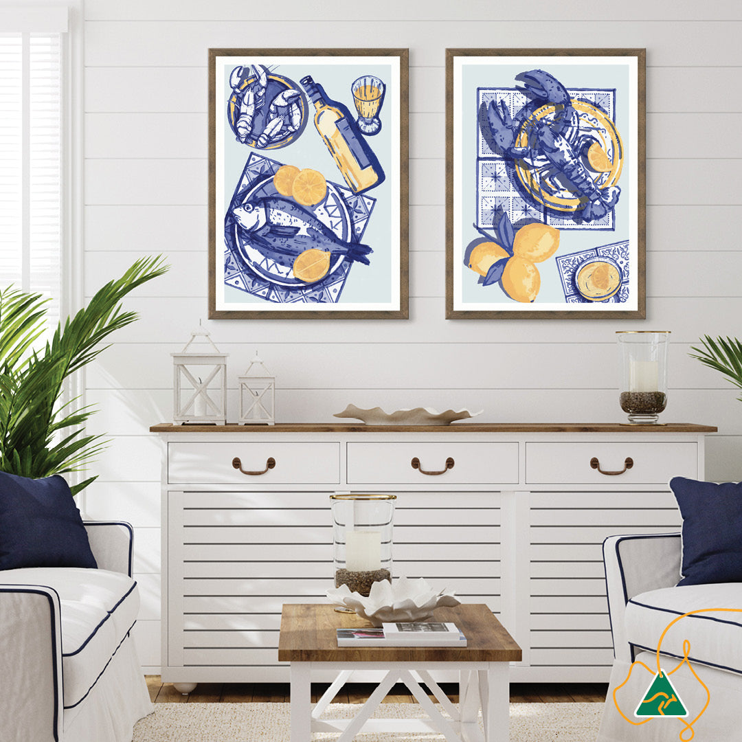 MEDITERRANEAN TABLE I - Framed Print