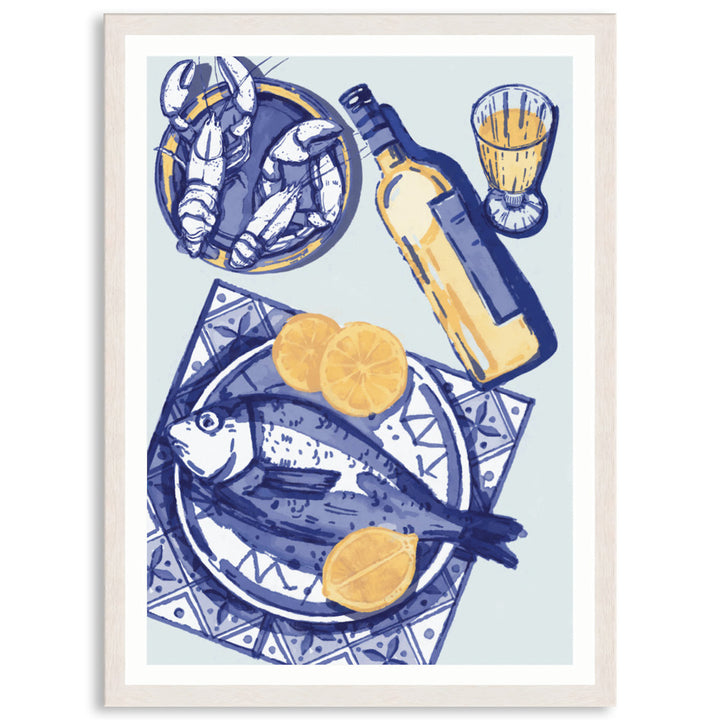 MEDITERRANEAN TABLE I - Framed Print