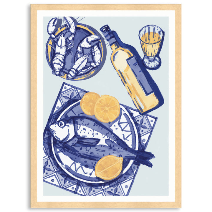 MEDITERRANEAN TABLE I - Framed Print