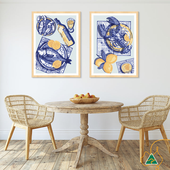 MEDITERRANEAN TABLE I - Framed Print
