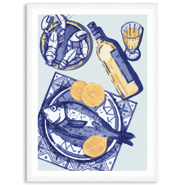 MEDITERRANEAN TABLE I - Framed Print