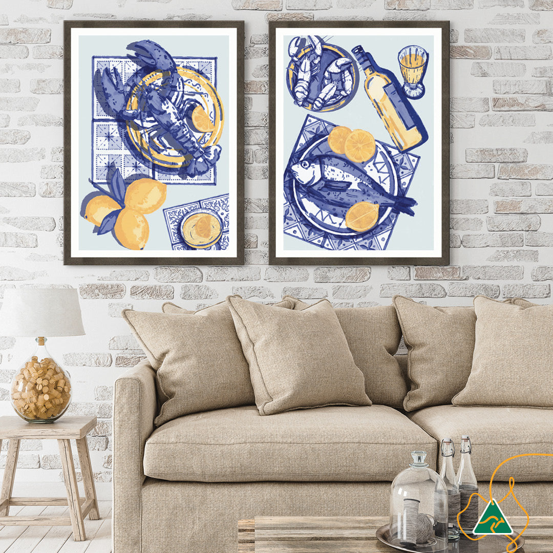 MEDITERRANEAN TABLE II - Framed Print