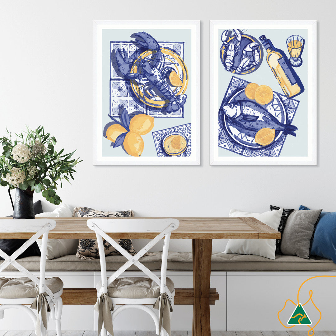 MEDITERRANEAN TABLE II - Framed Print
