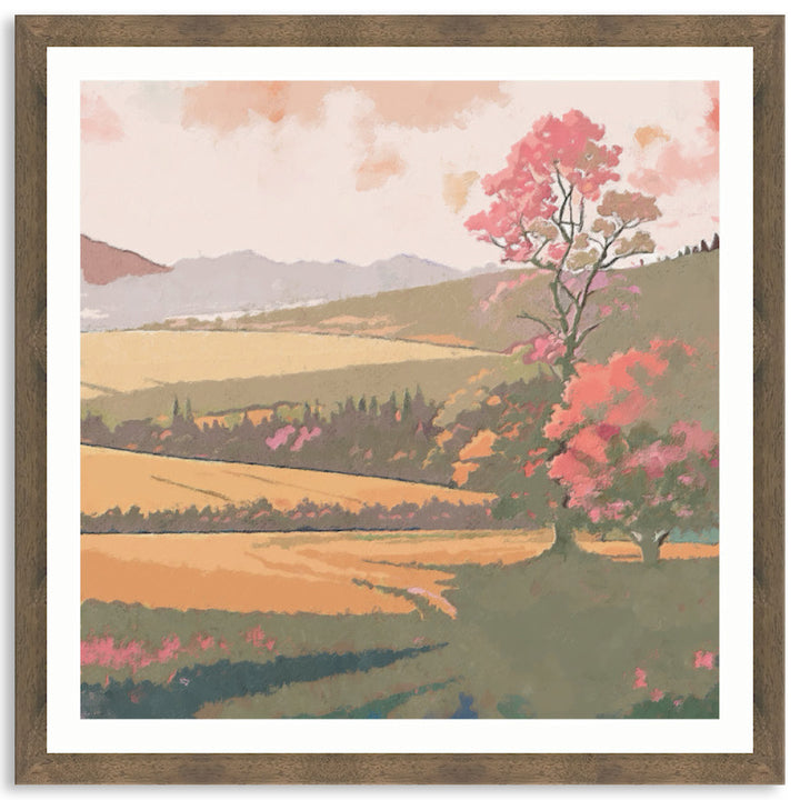 SUNSET FIELDS - Framed Print