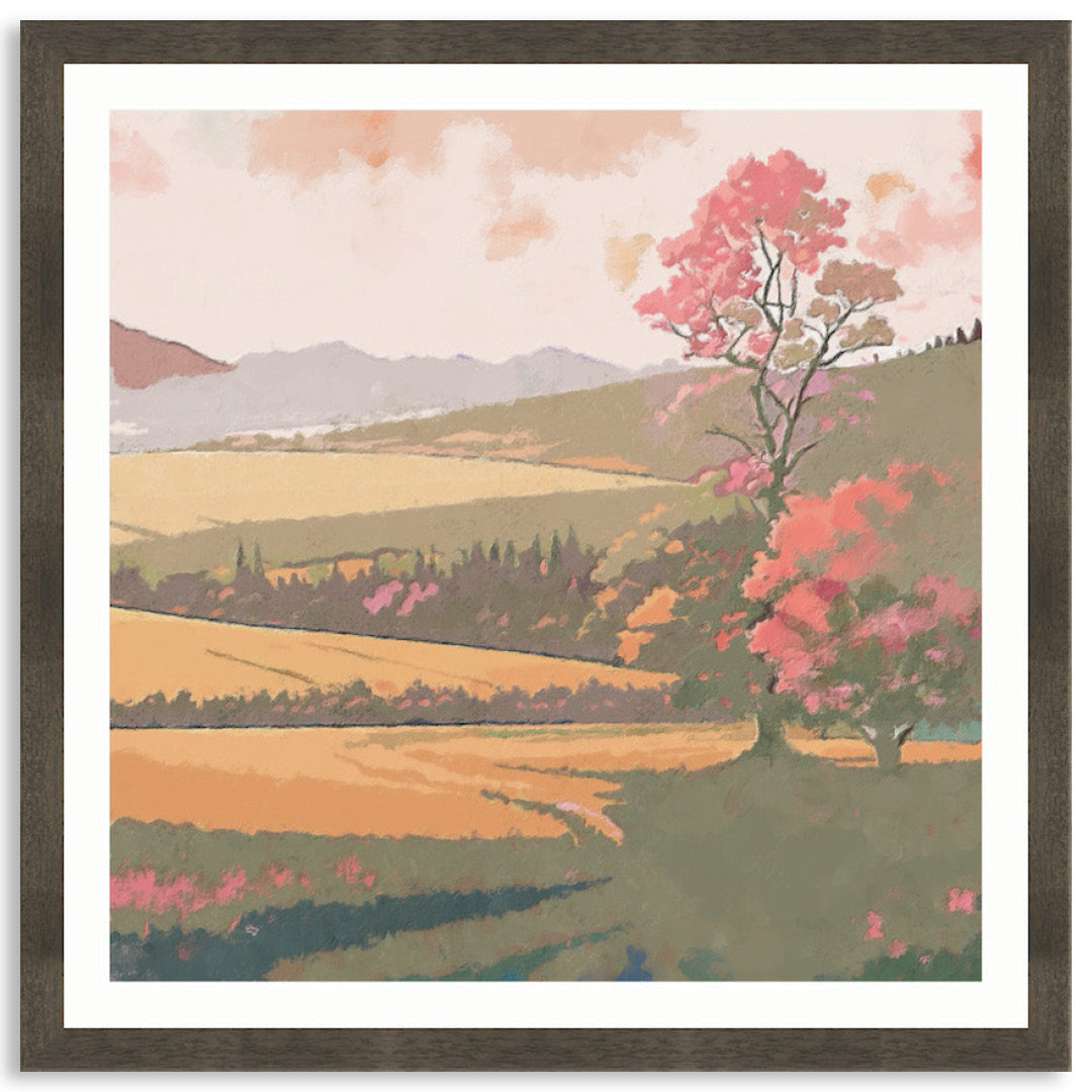 SUNSET FIELDS - Framed Print