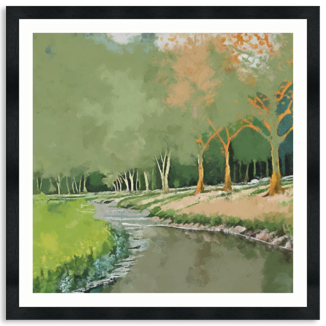 TRANQUIL STREAM - Framed Print