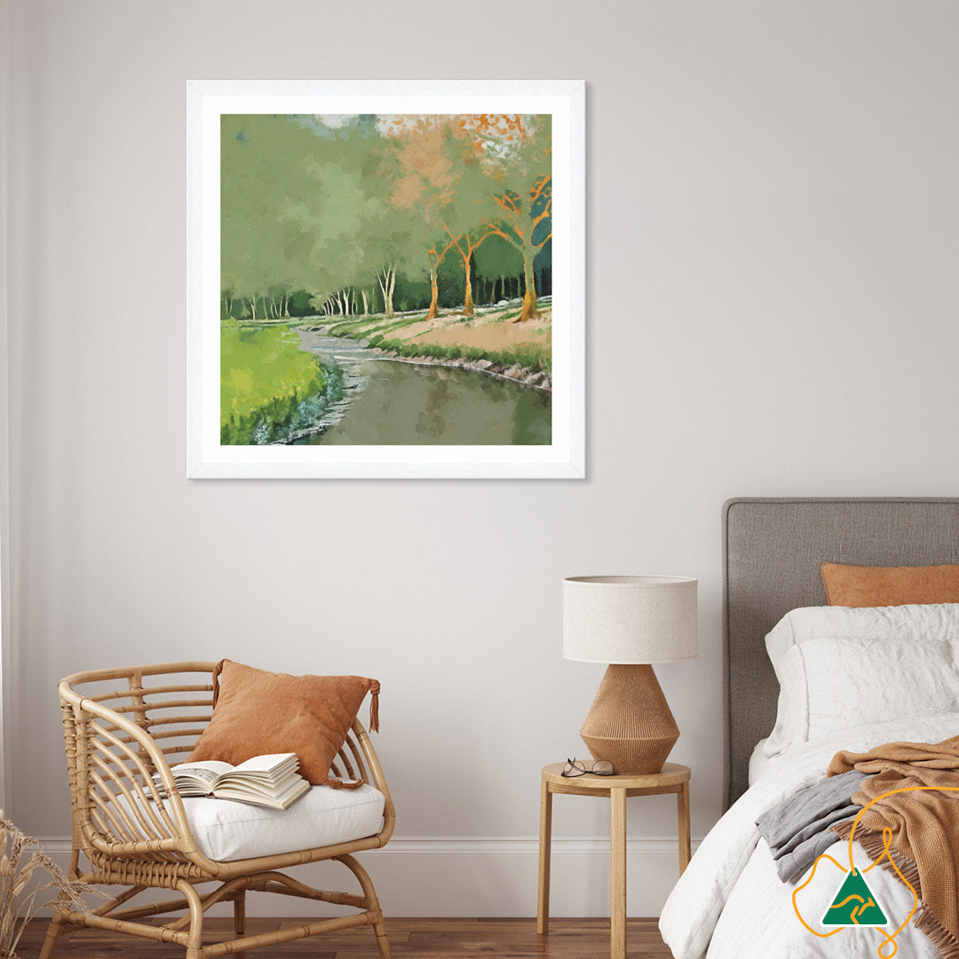 TRANQUIL STREAM - Framed Print