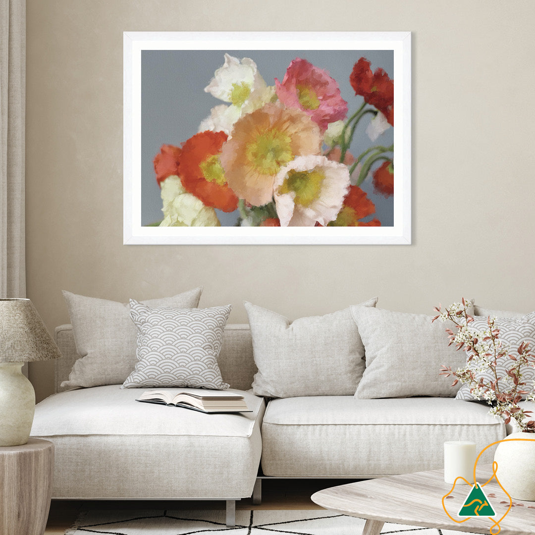 TUSCAN POPPIES I - Framed Print