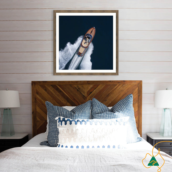 ITALIAN SPEEDBOAT I - Framed Print