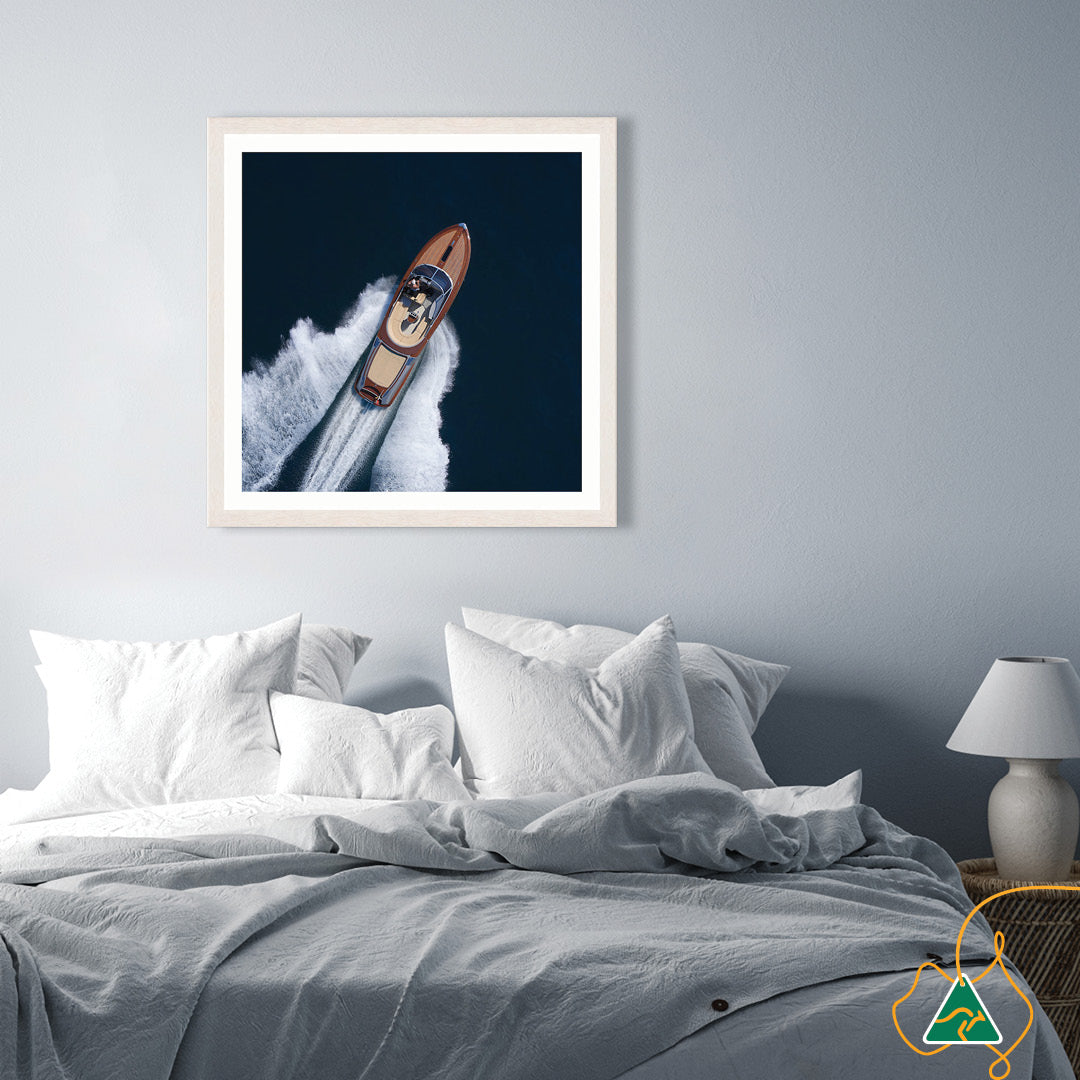 ITALIAN SPEEDBOAT I - Framed Print