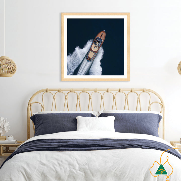 ITALIAN SPEEDBOAT I - Framed Print