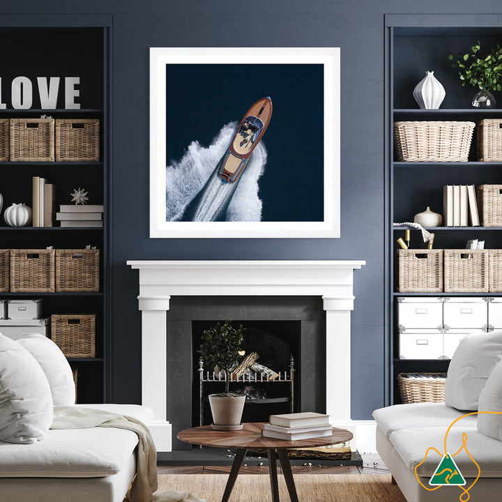 ITALIAN SPEEDBOAT I - Framed Print