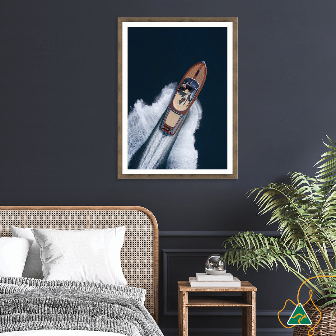ITALIAN SPEEDBOAT II - Framed Print