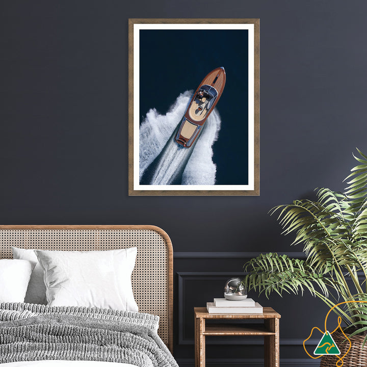ITALIAN SPEEDBOAT II - Framed Print