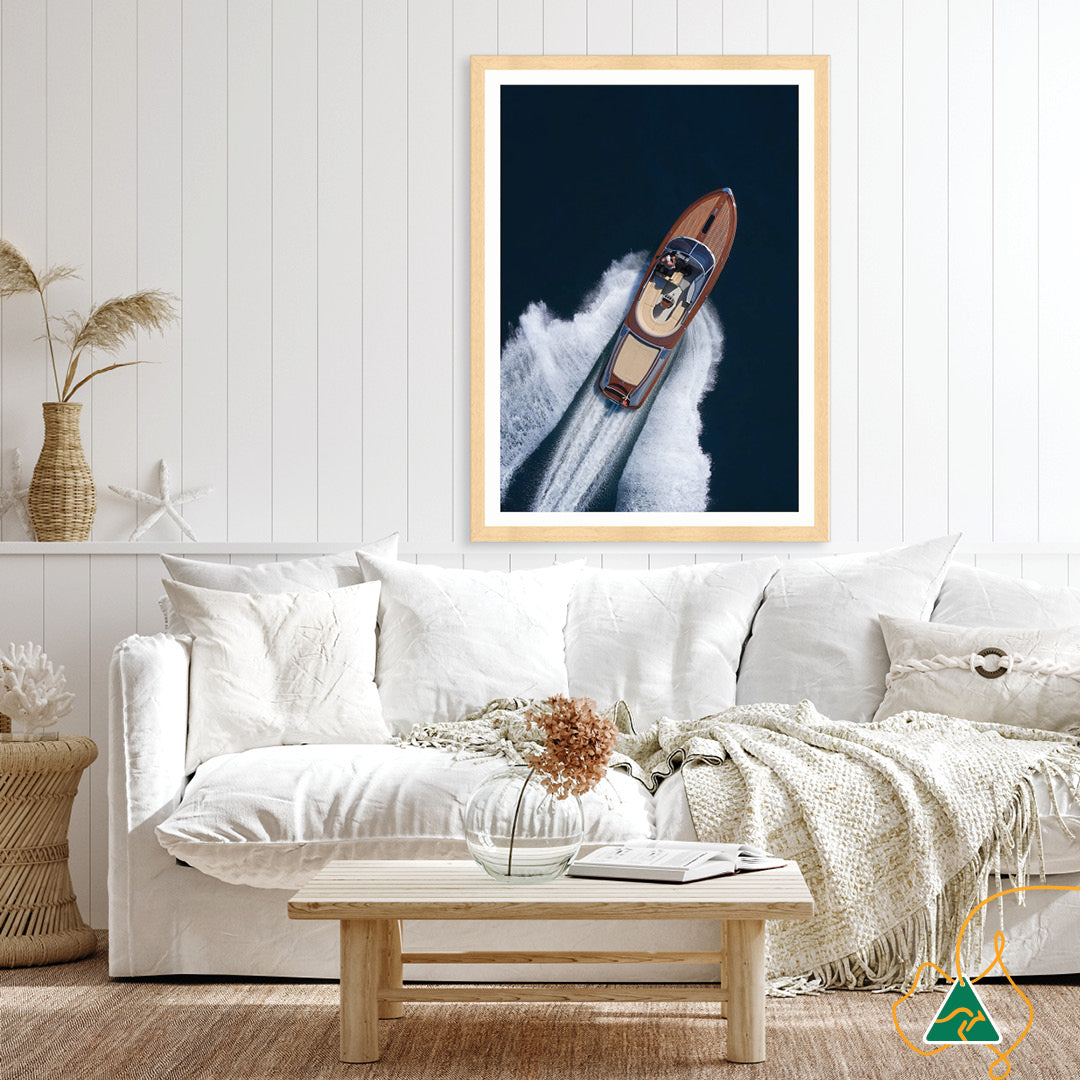 ITALIAN SPEEDBOAT II - Framed Print