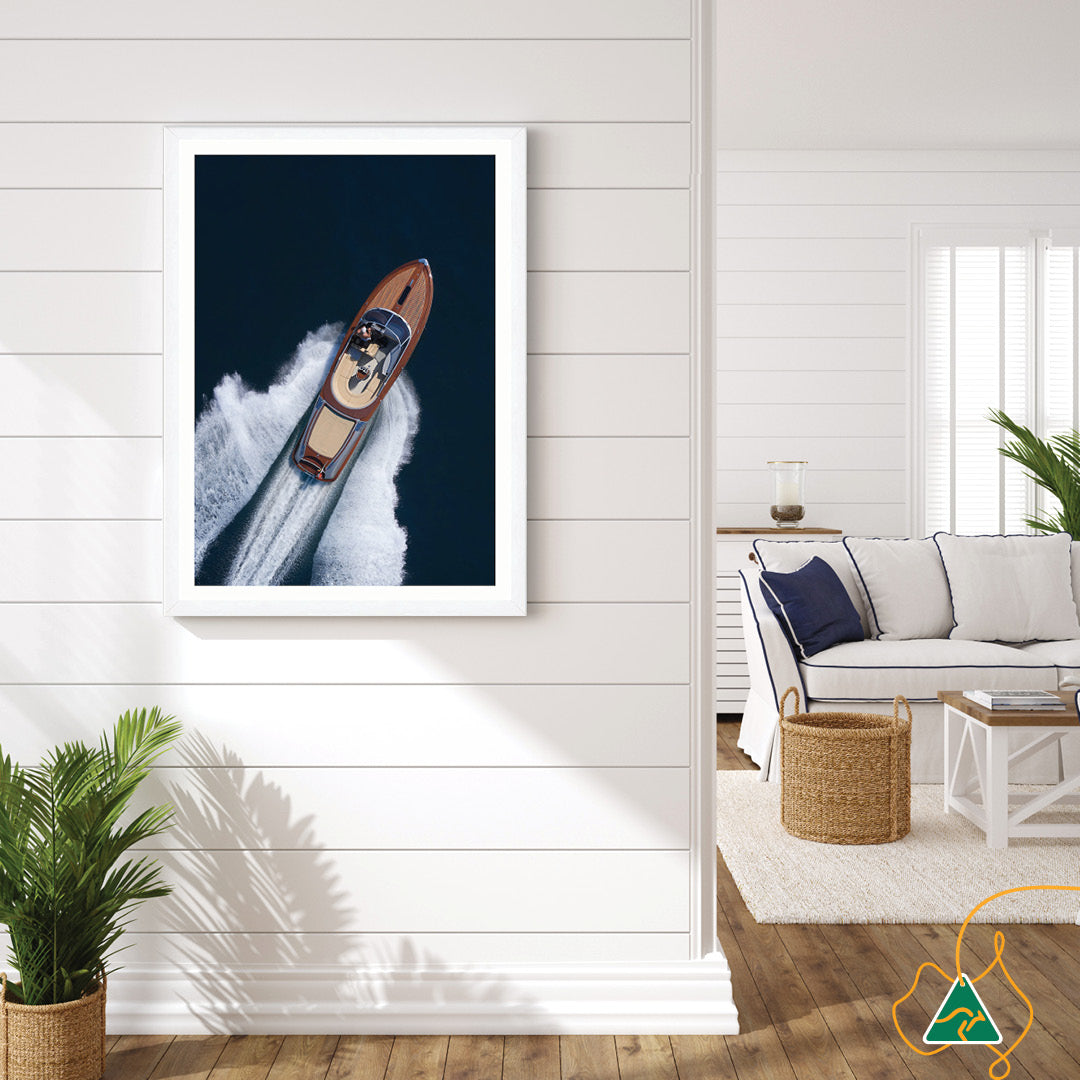 ITALIAN SPEEDBOAT II - Framed Print