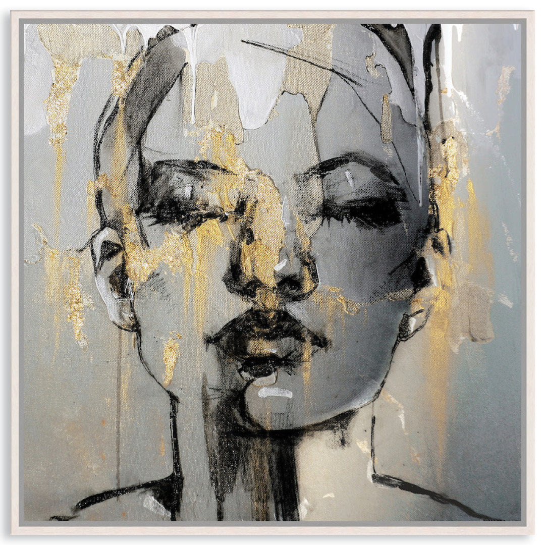 GOLD FANTASY IV - Framed Canvas – Urban Splash