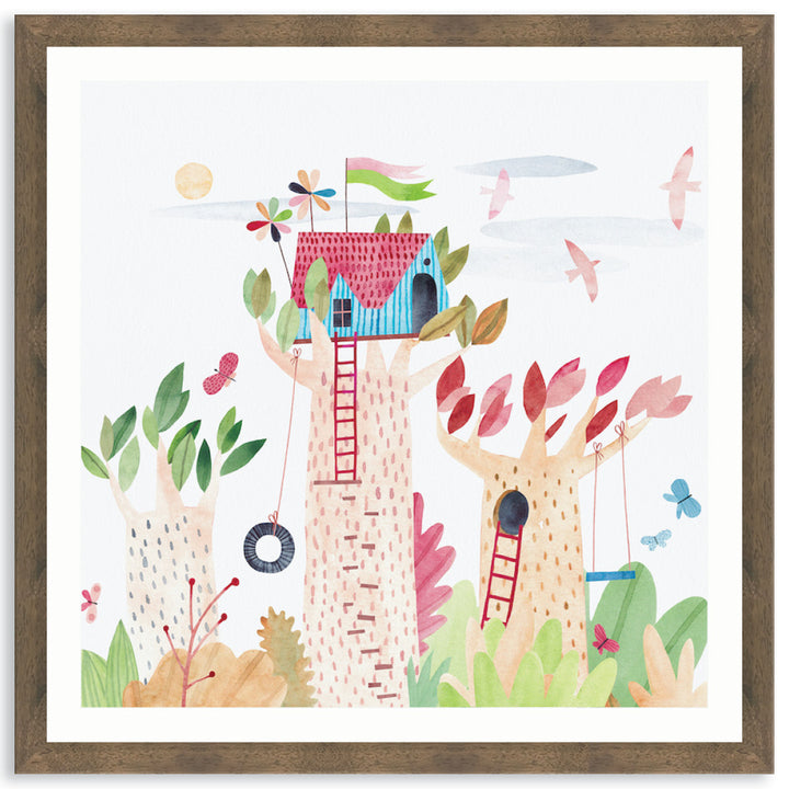 TREE HOUSE III - Framed Print