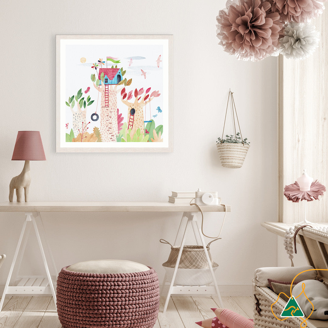 TREE HOUSE III - Framed Print