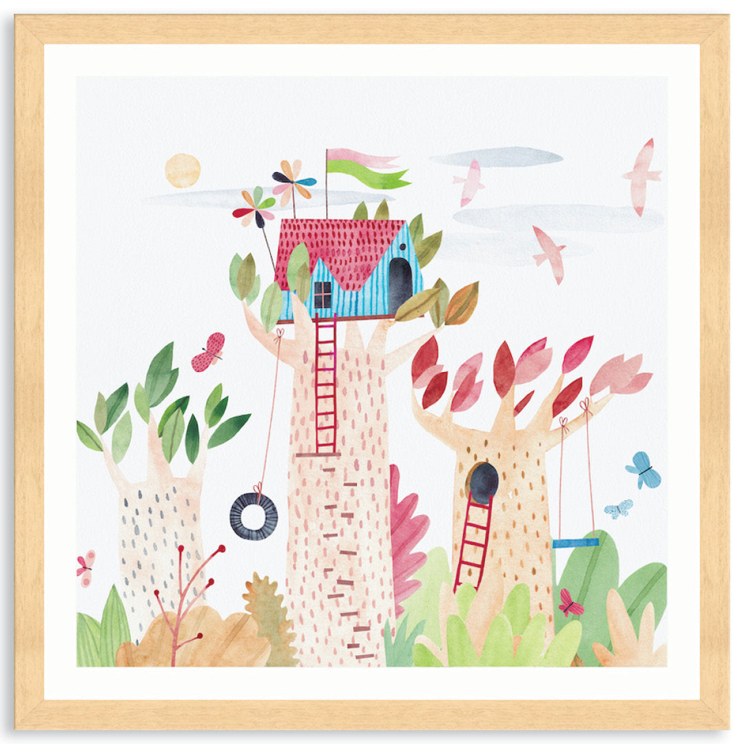 TREE HOUSE III - Framed Print