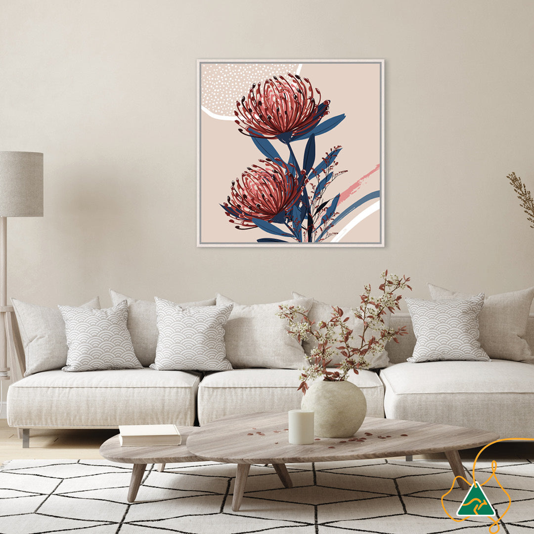 BLUSH FOLIAGE IV - Framed Canvas