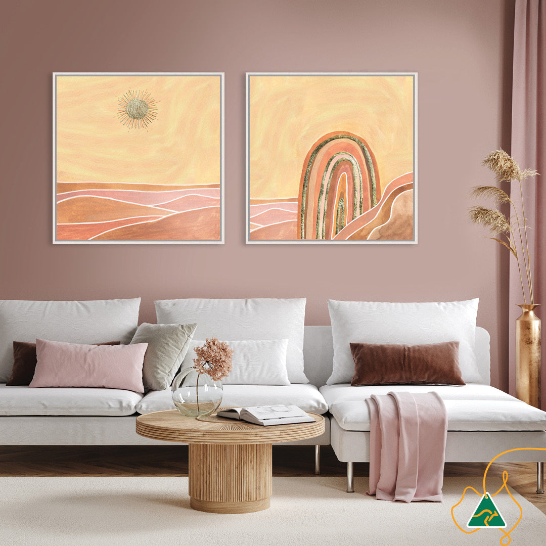 GOLDEN SKY II - Framed Canvas