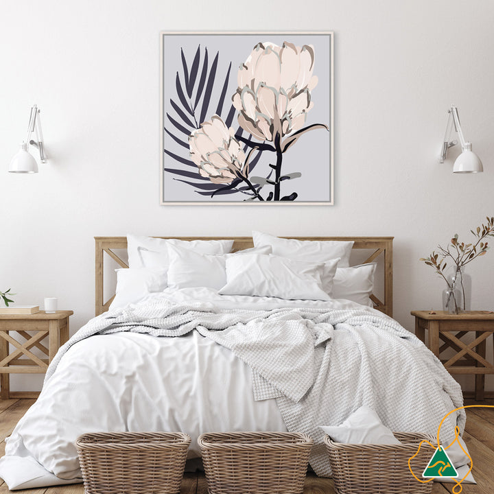 PROTEA GREY II - Framed Canvas