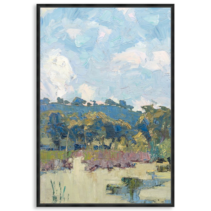 RURAL POND I - Framed Canvas