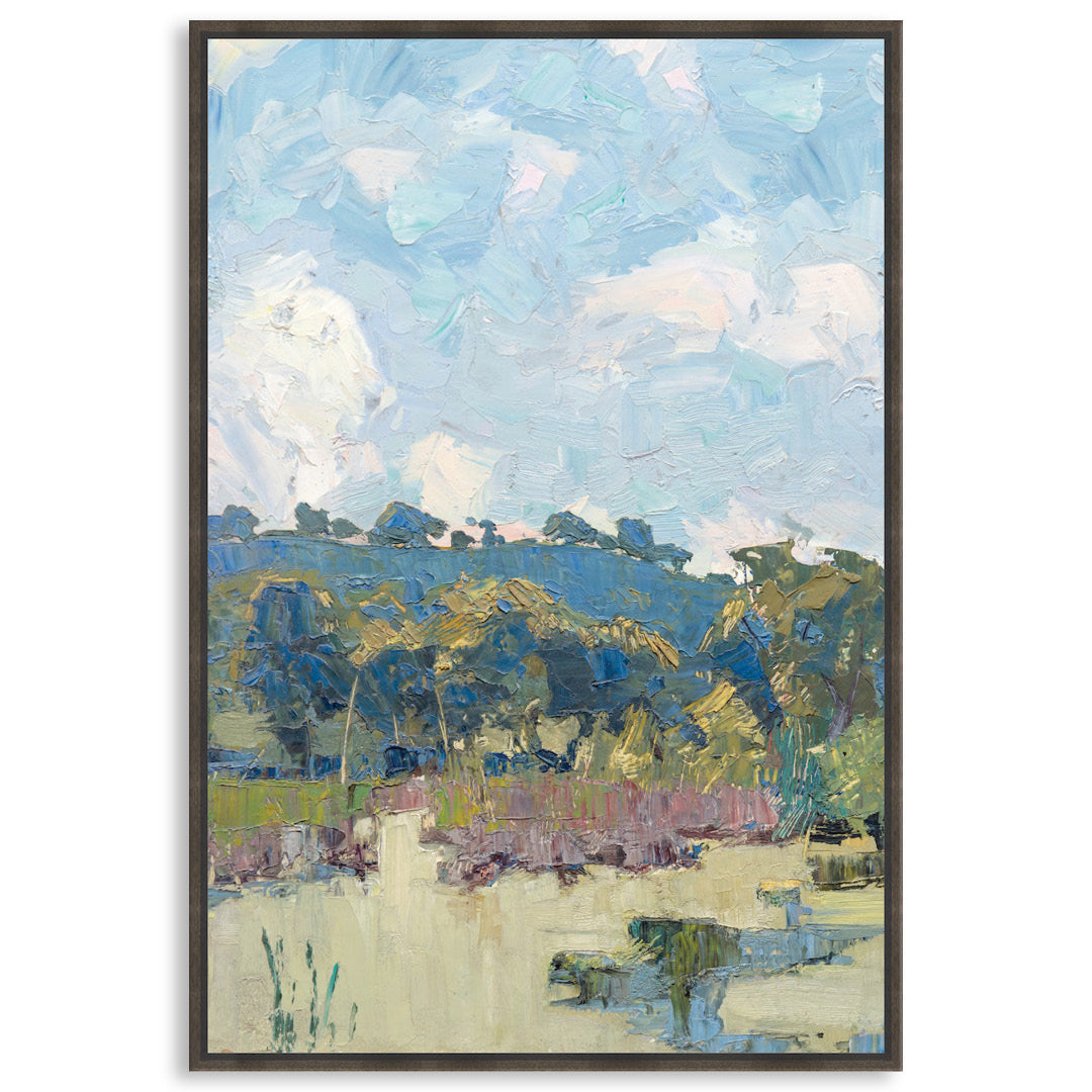 RURAL POND I - Framed Canvas