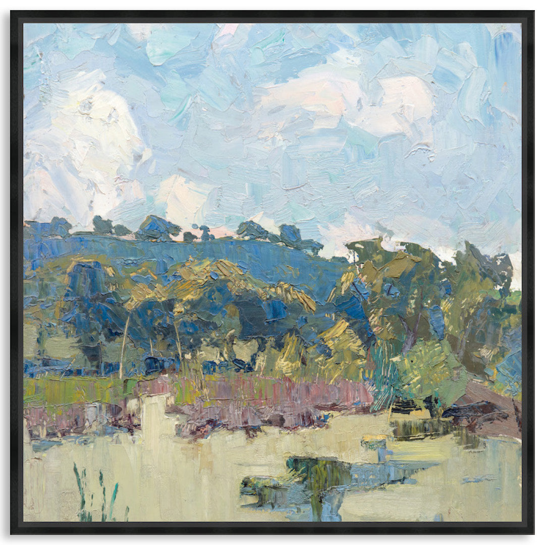 RURAL POND II - Framed Canvas