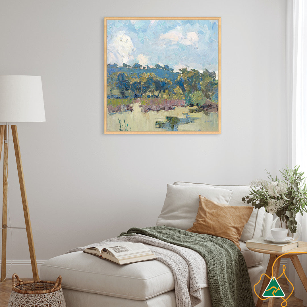 RURAL POND II - Framed Canvas