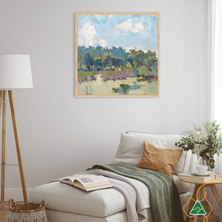 RURAL POND II - Framed Canvas