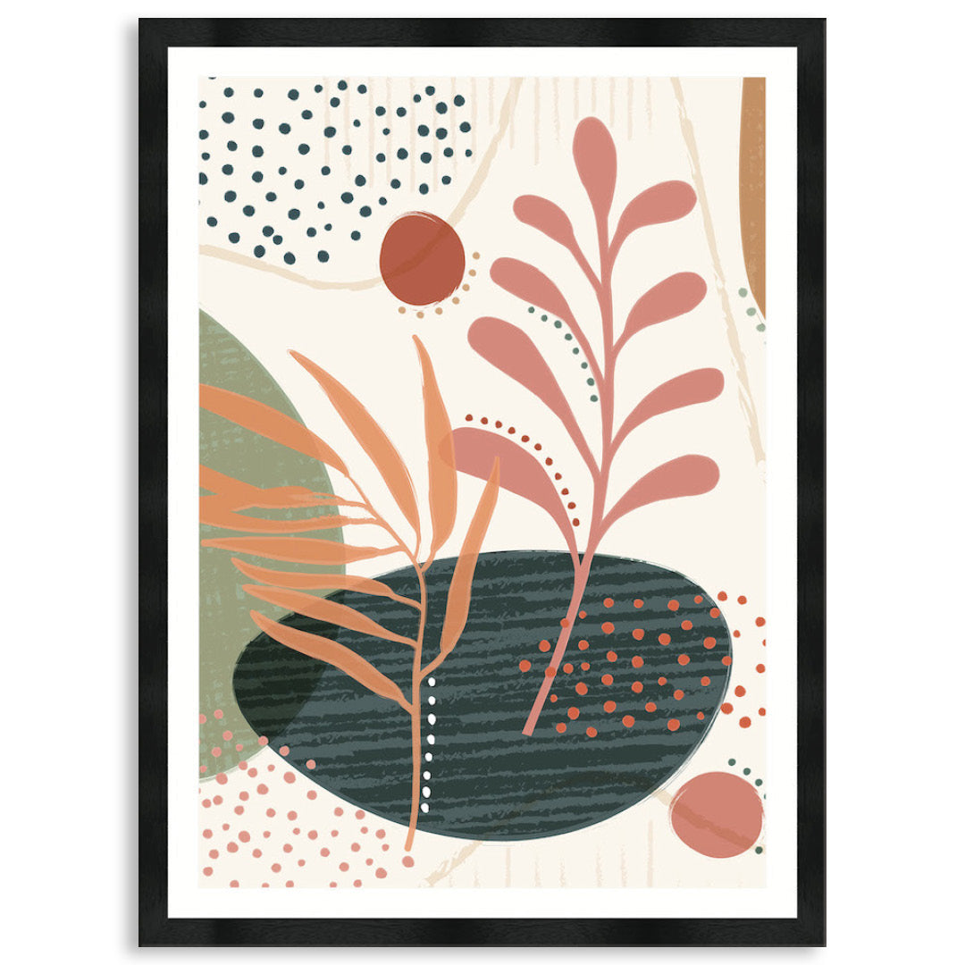 ABSTRACT BOTANICAL IV - Framed Print