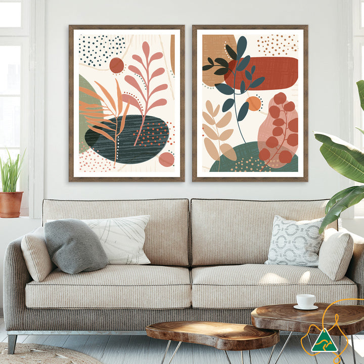 ABSTRACT BOTANICAL IV - Framed Print