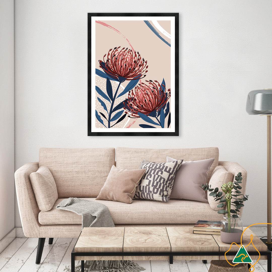 BLUSH FOLIAGE I - Framed Print