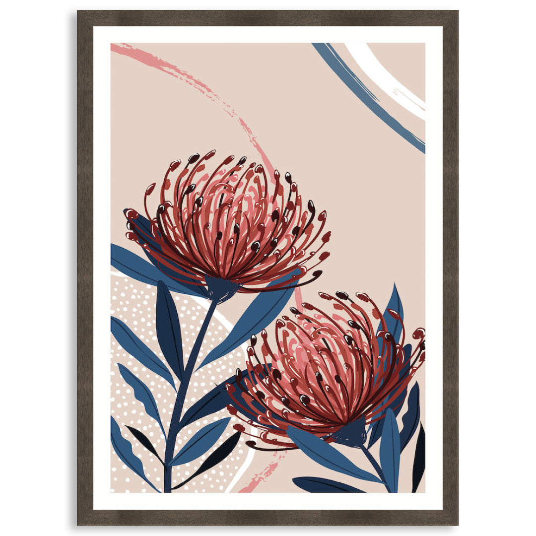 BLUSH FOLIAGE I - Framed Print