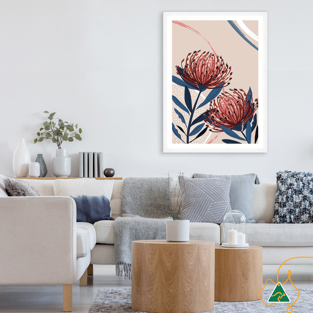 BLUSH FOLIAGE I - Framed Print